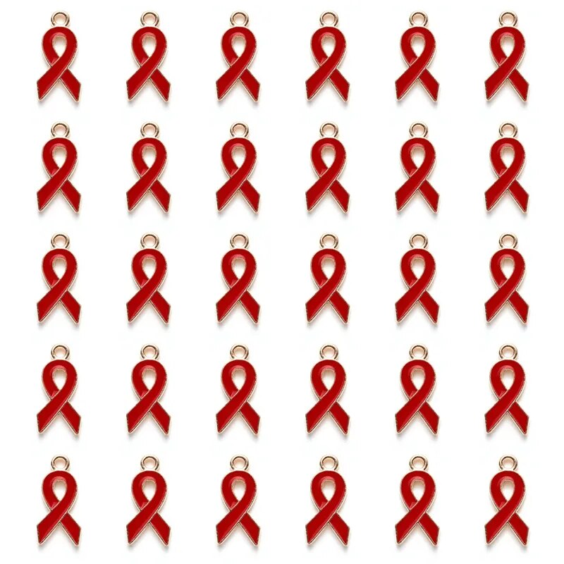 10pcs 10x20mm New Mixcolor Ribbon Breast Cancer Awareness Charms Pendant for Jewelry Making Enamel Charm DIY Jewelry Accessories
