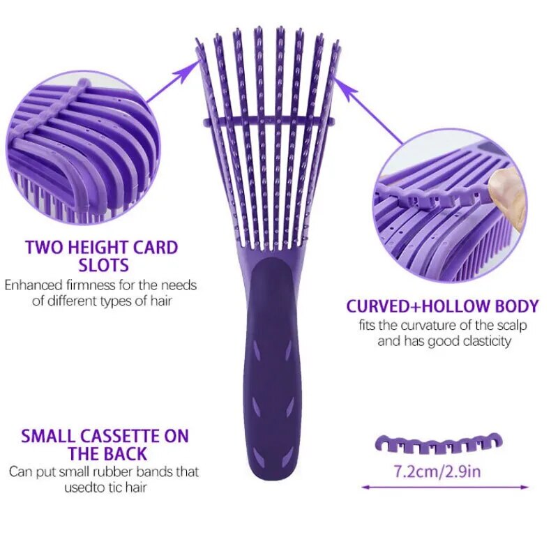 Eight Claw Massage Comb Anti Static Wet Dry Women Detangle Scalp Massage Wavy Styling Tool 1Pcs Detangler Brush for Curly Hair