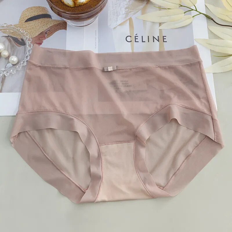 Sexy Lace Panties Women's Underwear Panty Fashion Transparent Briefs Girl Traceless Ice Silk Underpants Female Sexy Lingerie